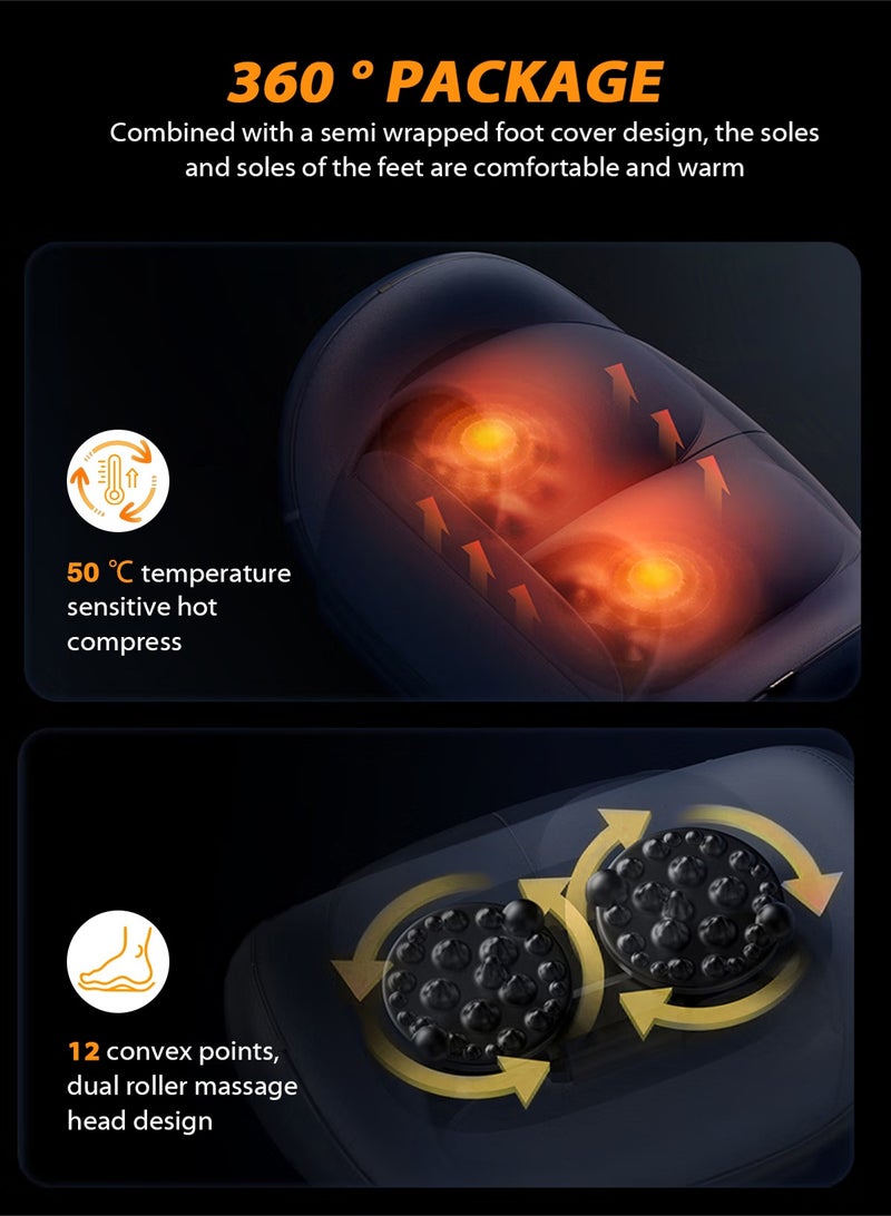 HomarKet Foot Massager with Heat & Foot Roller, Shiatsu Calf Leg Massager for Circulation and Neuropathy Pain Relief 3-Speed Regulation And 5 Major Modes Electric Foot Massagerfor Feet Care Home Office Gadgets Relaxing Massage Tools Gifts for Women Men Mom Dad - Image 3